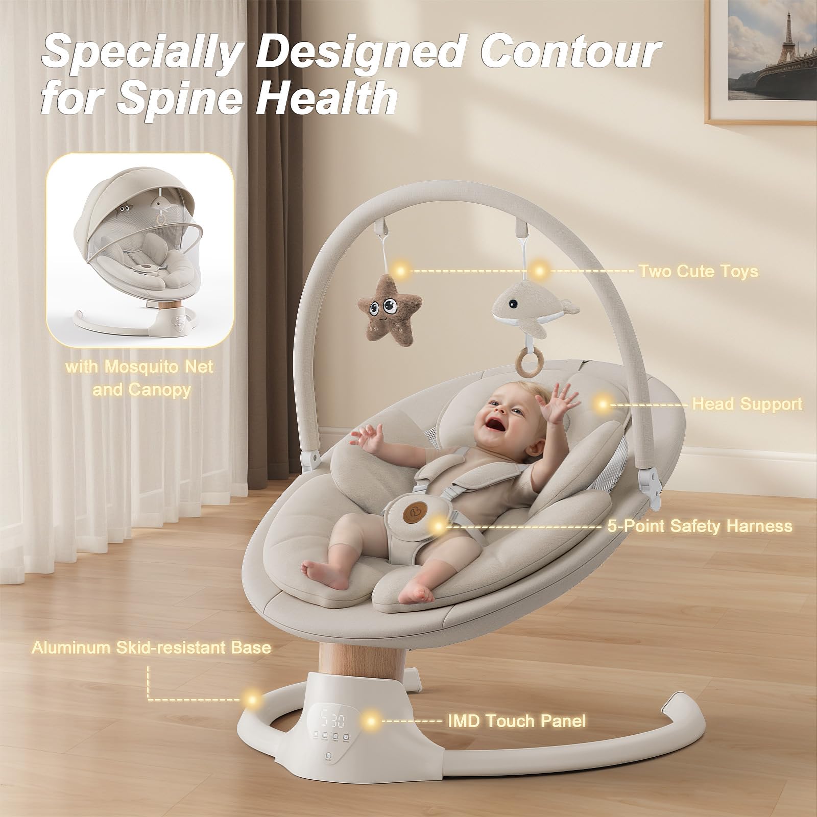 FasonBaby electric baby swing remote control for effortless operation