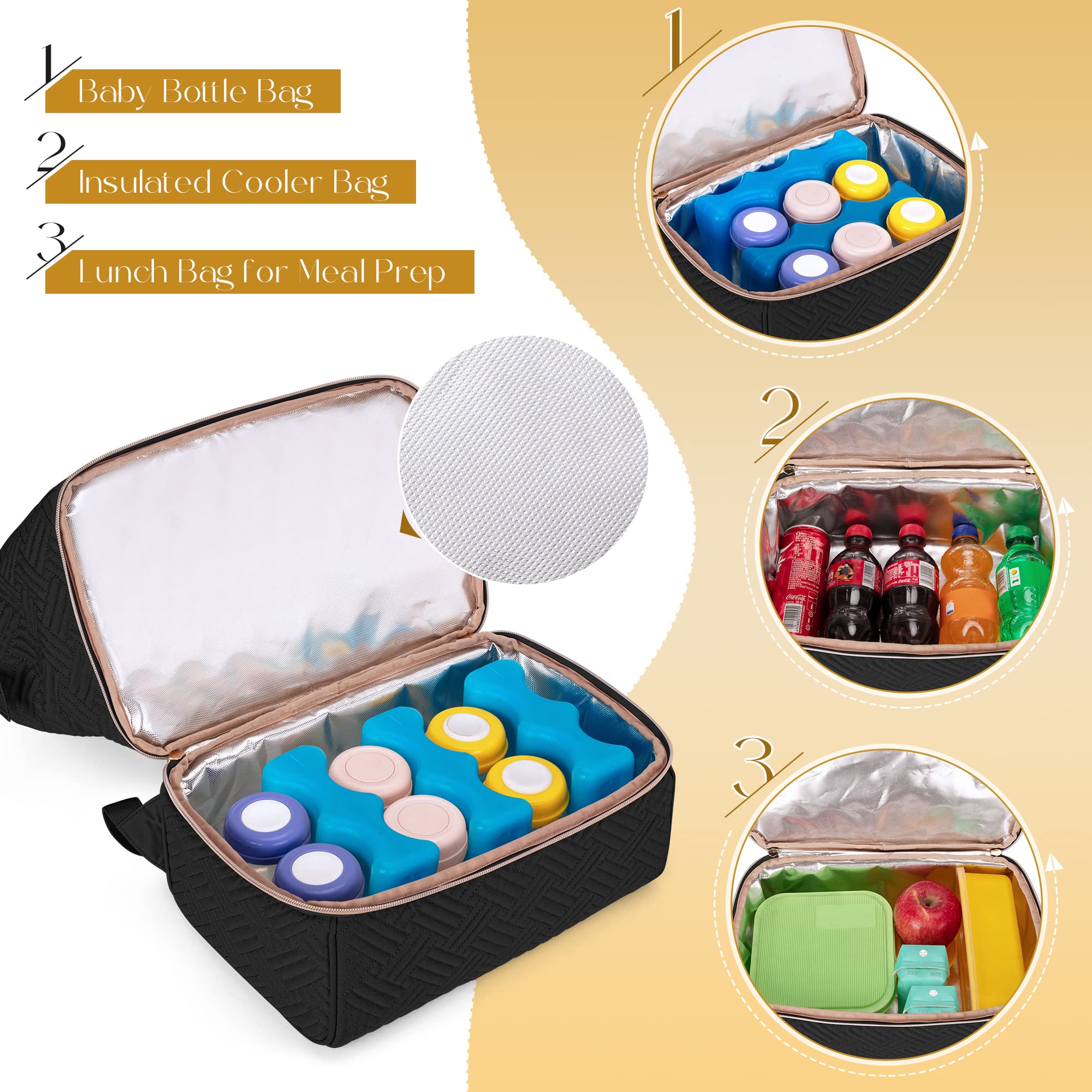 Fasrom insulated bottle pockets keep bottles upright and secure