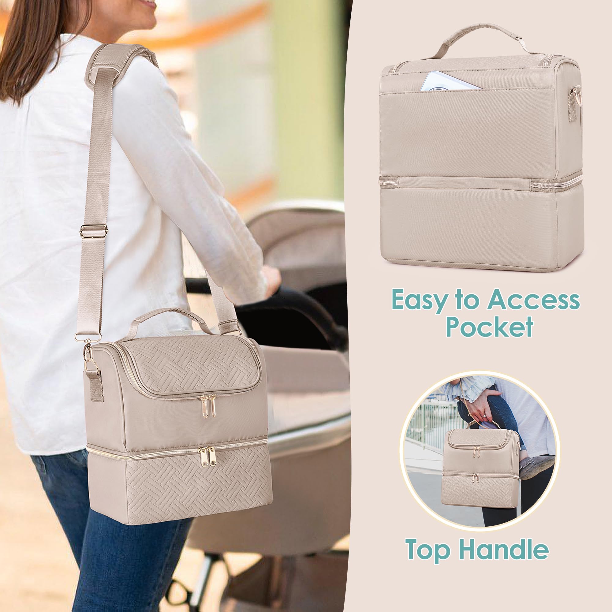 Fasrom camel detachable crossbody strap offers versatile hands-free carrying