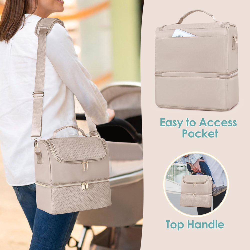 Fasrom camel detachable crossbody strap offers versatile hands-free carrying