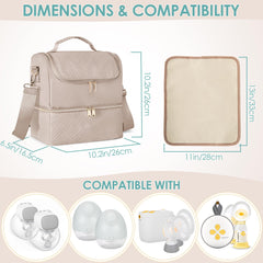 Fasrom breast pump bag camel insulated cooler keeps bottles cool on outings