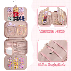 Fasrom interior compartments show six clip ribbons and two pockets for organized items.