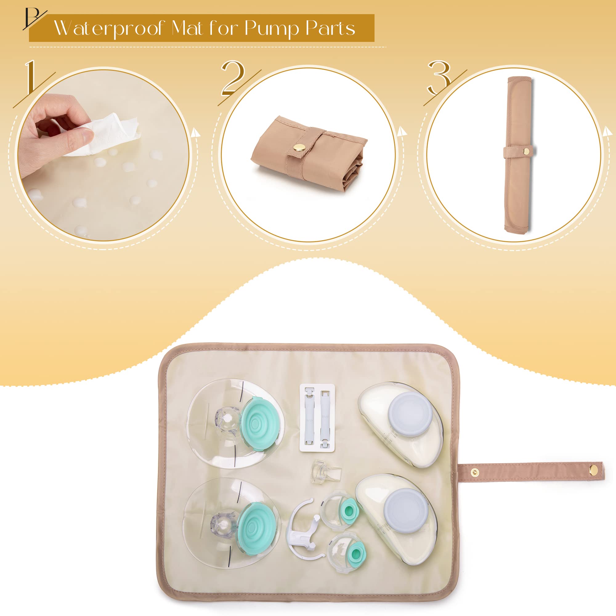 Fasrom waterproof mat folded beside bag for easy cleaning