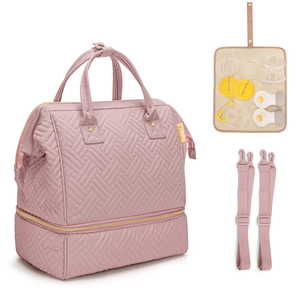 Fasrom small pump bag convertible carry options for tote, backpack, or shoulder style.