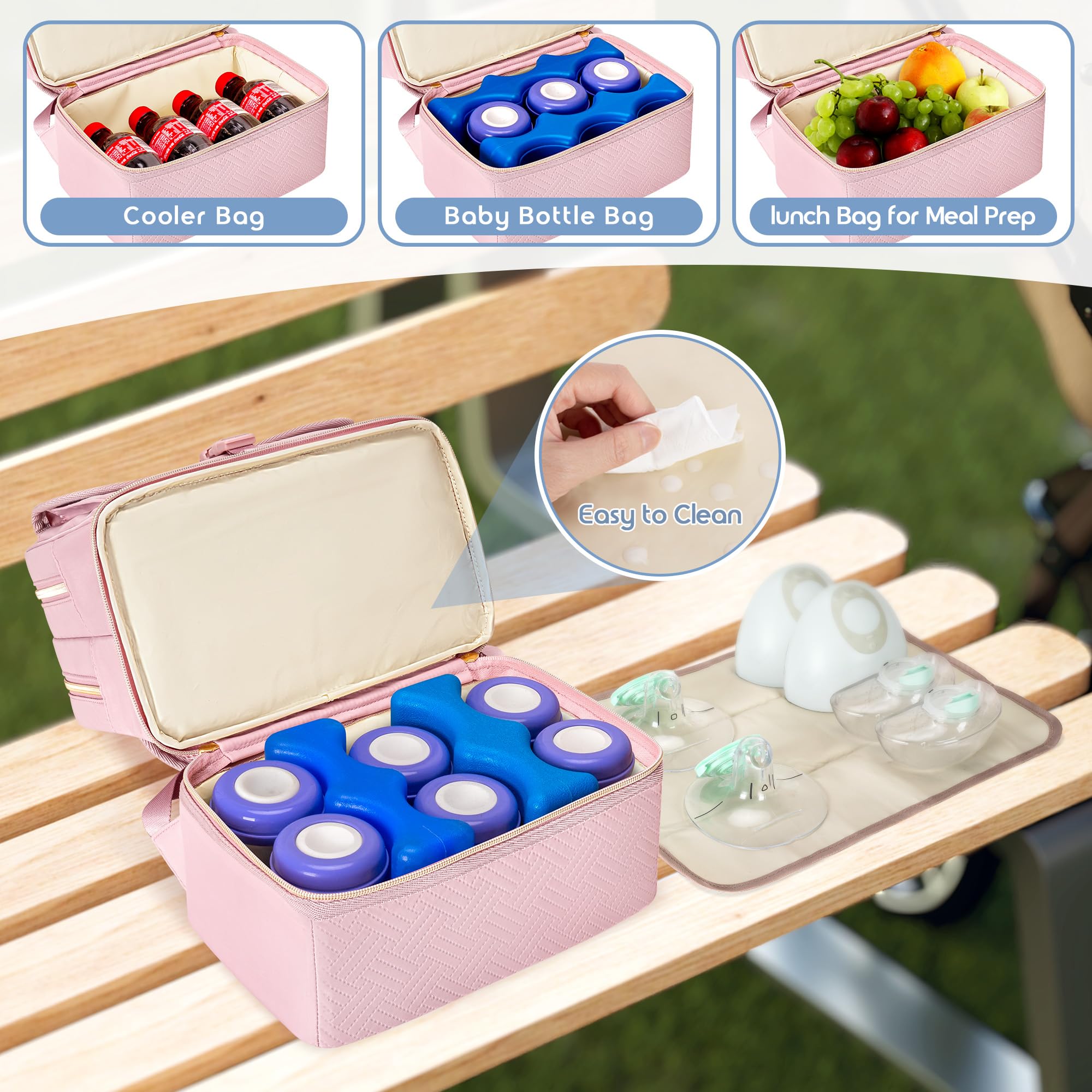 Fasrom bag cooler compartment preserves milk freshness during outings