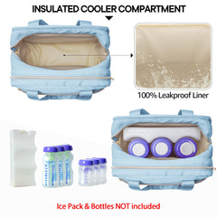 Fasrom bag includes ice pack to keep milk fresh for hours.