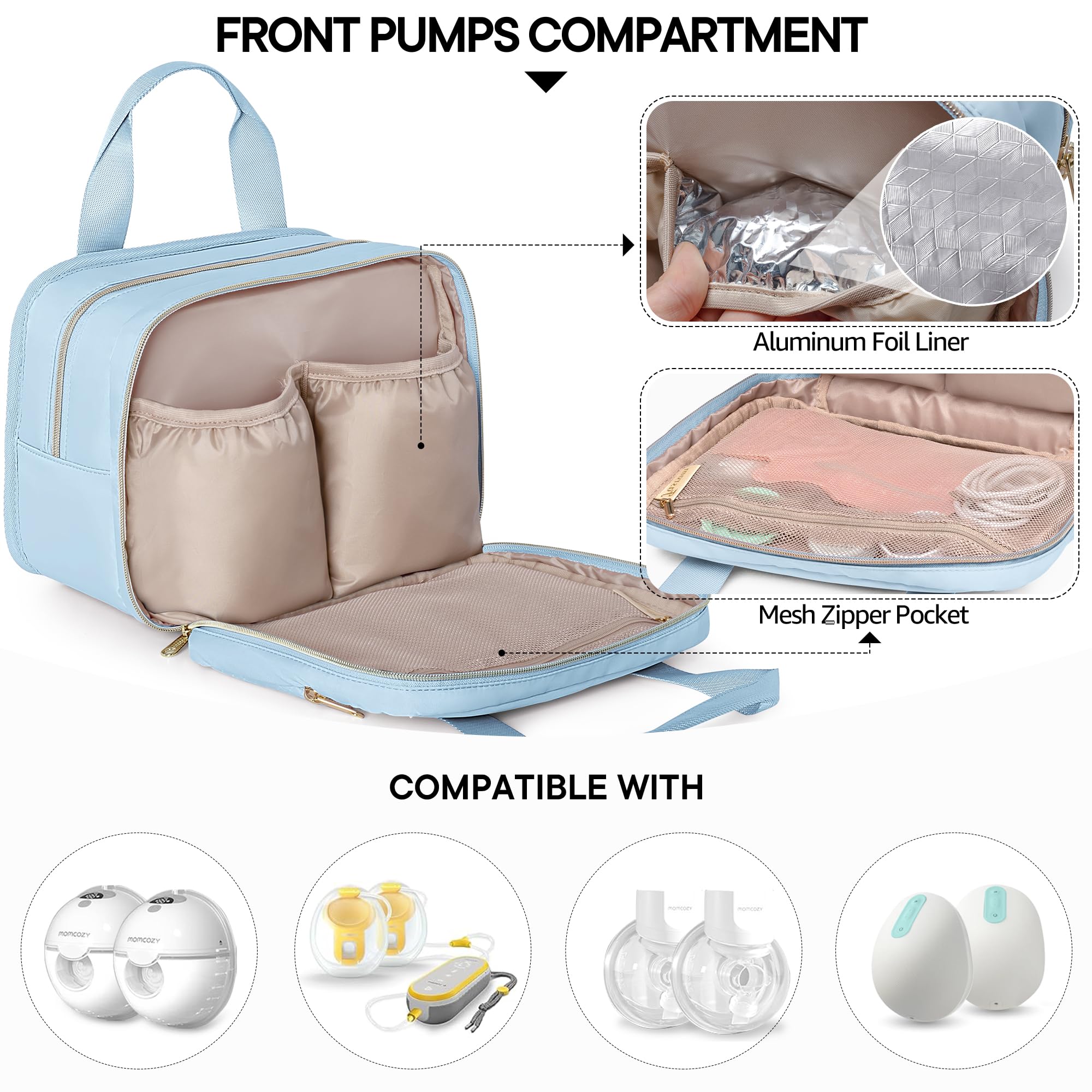 Fasrom bag with insulated cooler keeps bottles cool during commutes.