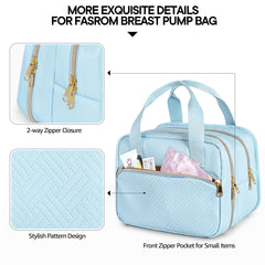 Fasrom bag features padded pouches for pumping components and cords.