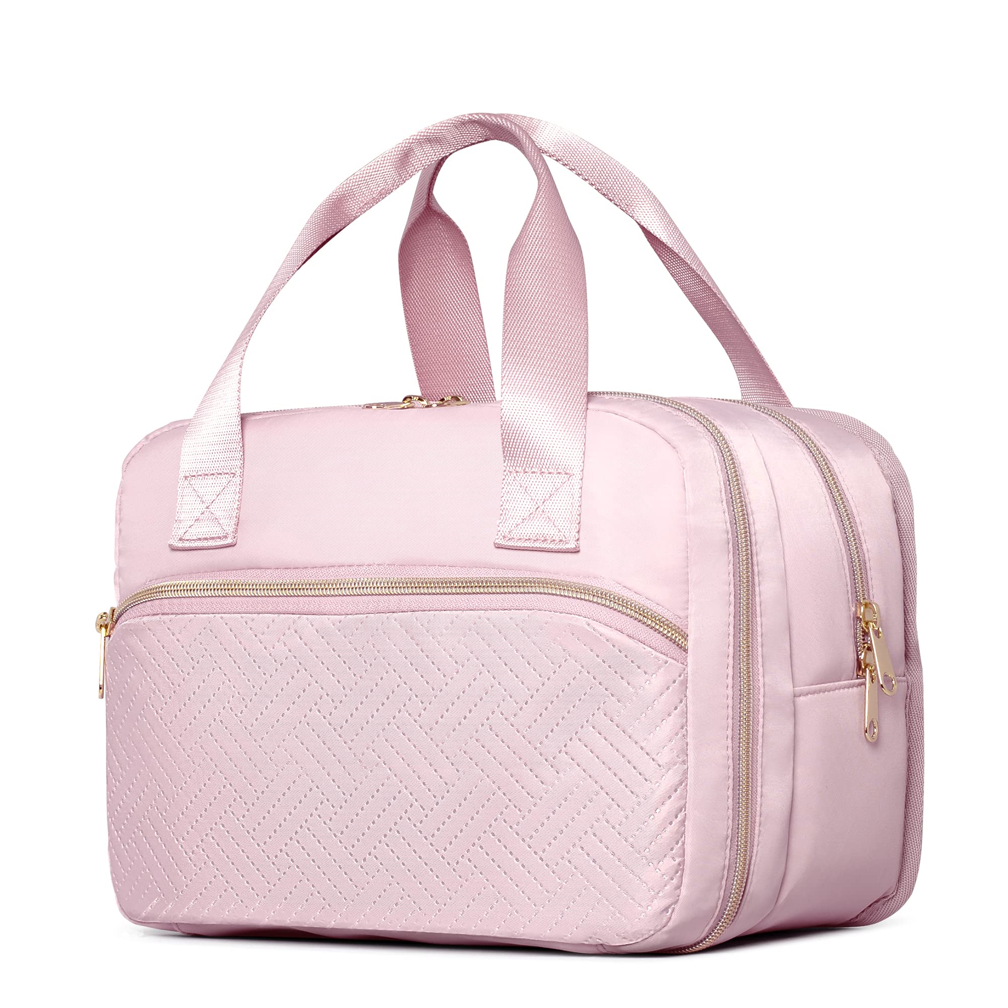 Fasrom wearable breast pump bag pink compact size fits daily routines.