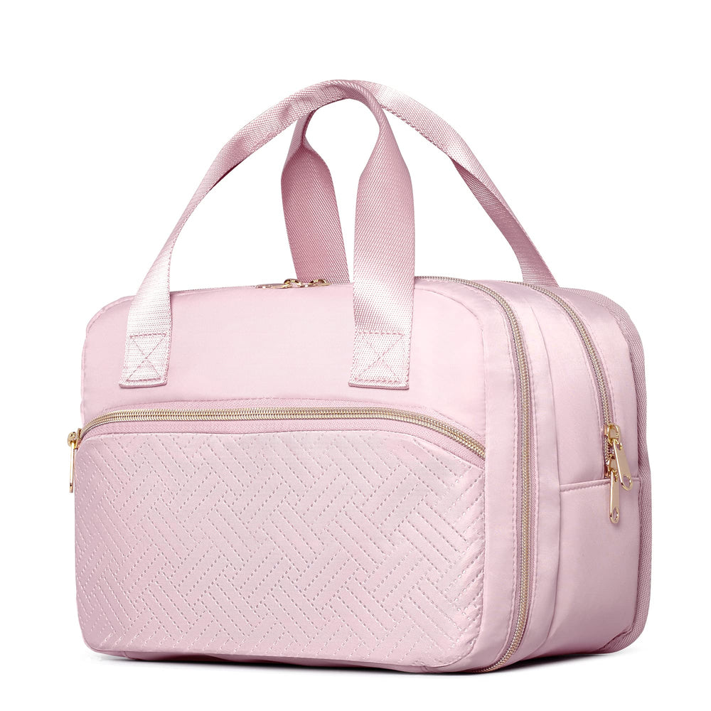 Fasrom wearable breast pump bag pink compact size fits daily routines.