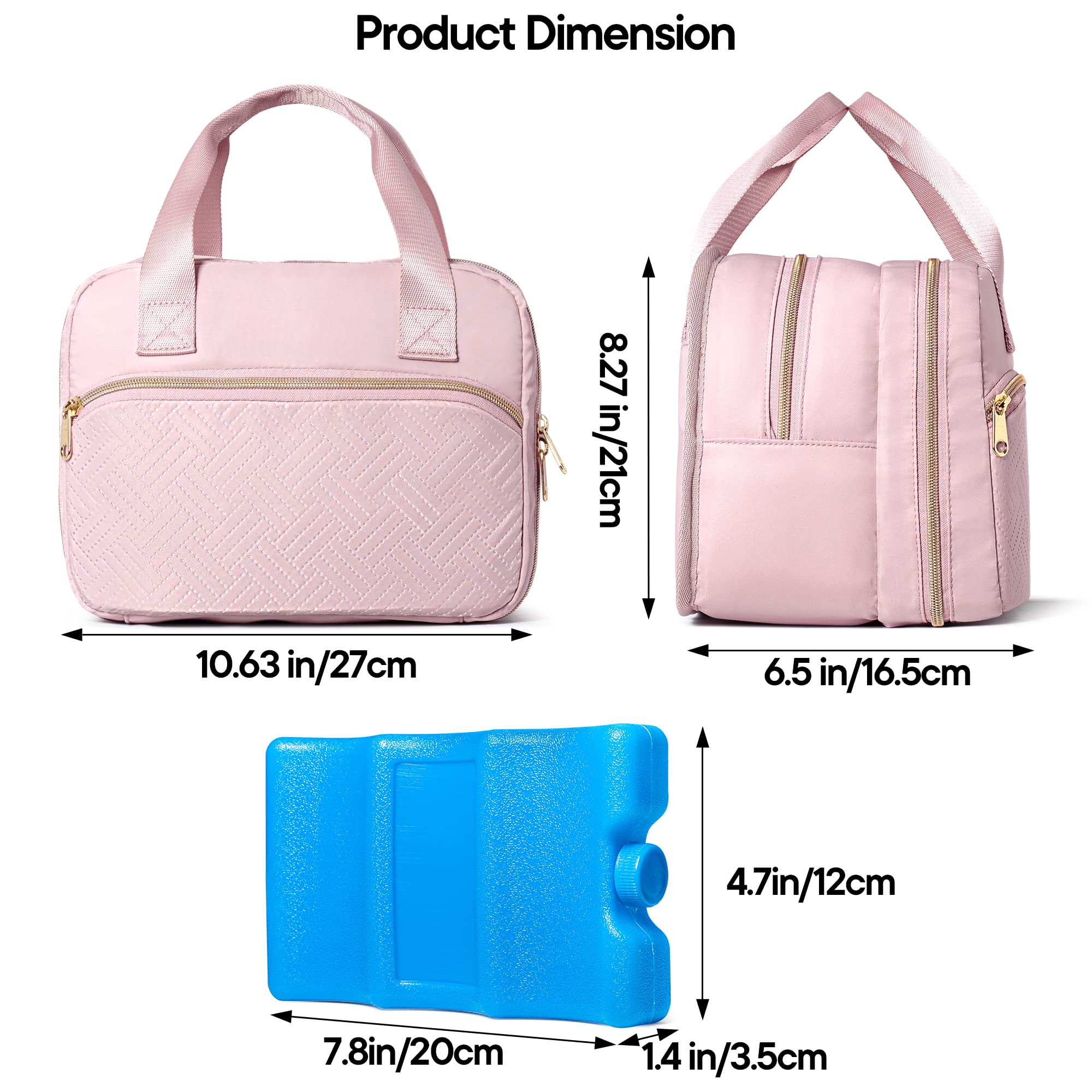 Fasrom wearable breast pump bag pink padded lining protects pumps.