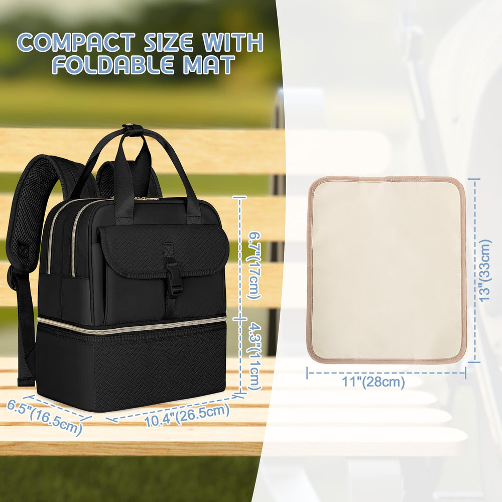 Fasrom wearable breast pump bag adjustable straps and stroller straps enable hands-free travel.