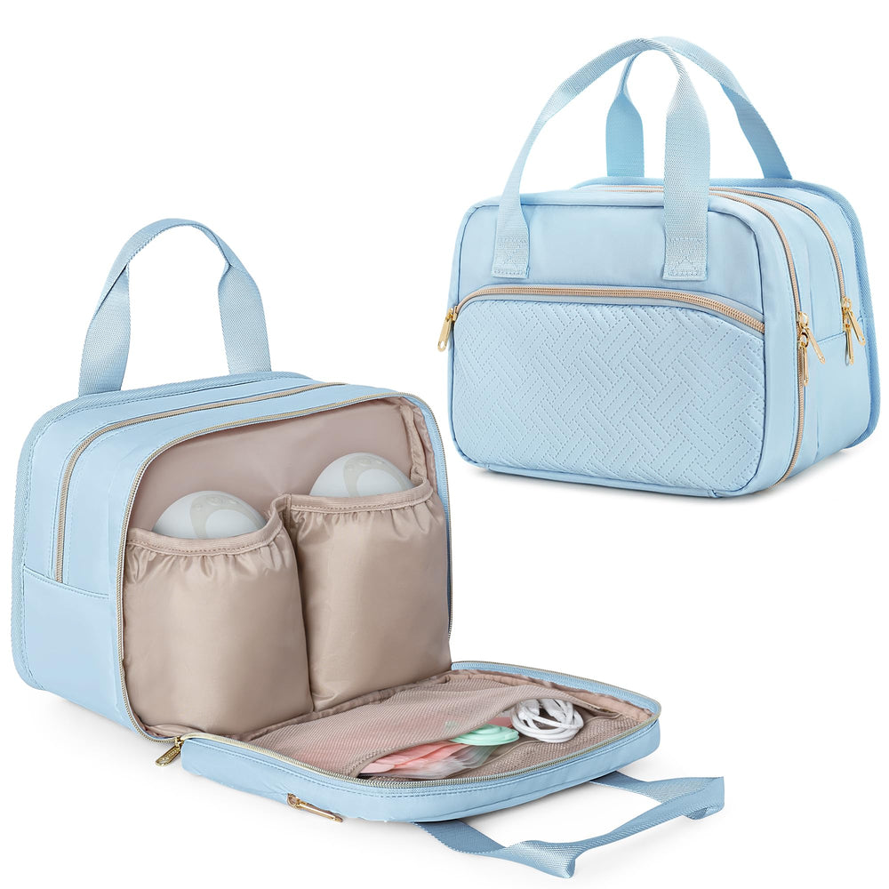 Fasrom wearable breast pump bag with clean design and organized space for on-the-go pumping essentials.