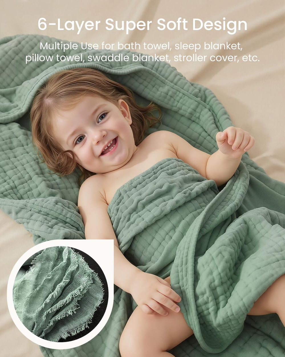 FAVERDIIY bath-time moment showing cozy secure hood for baby
