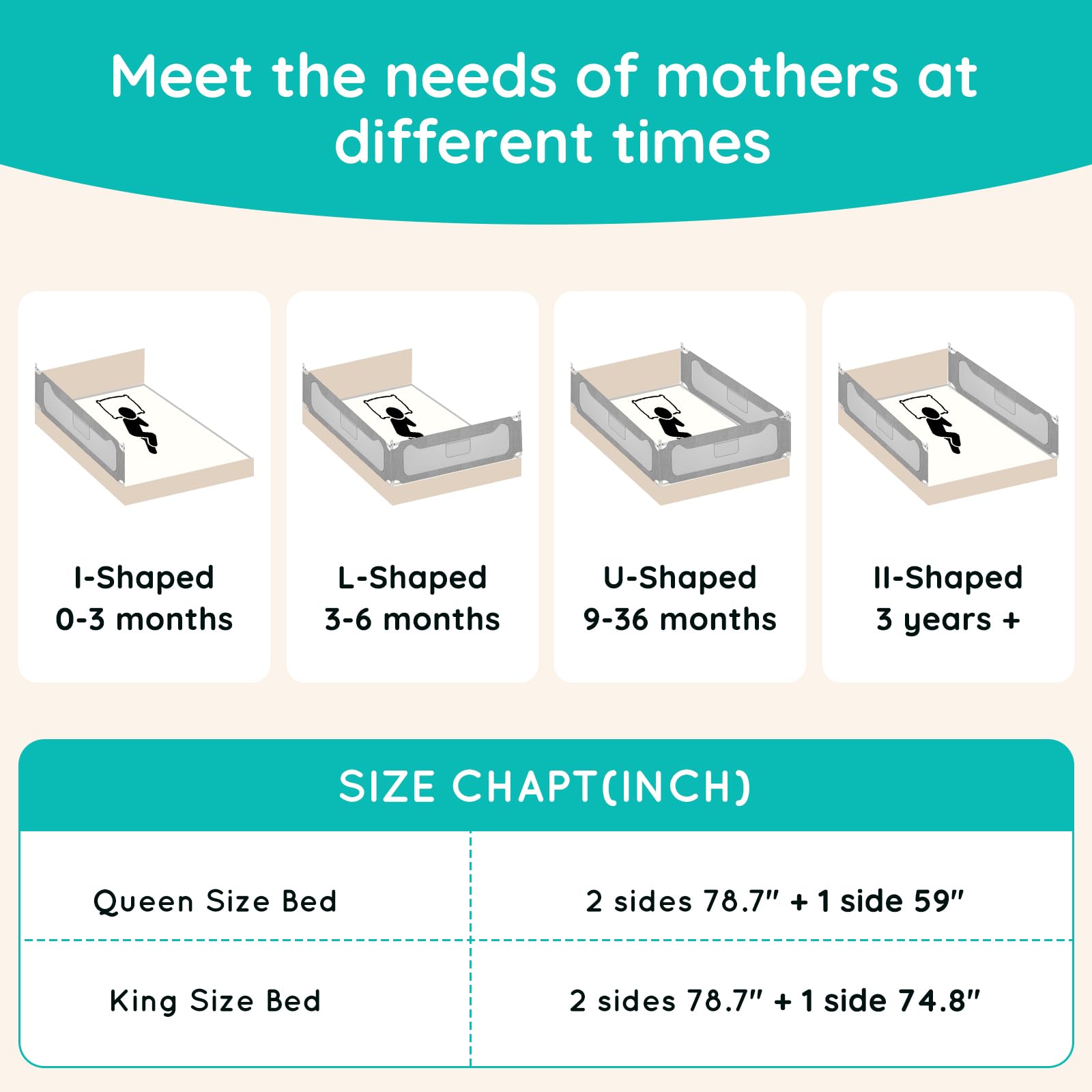 FAVIRZCE bed rail offers one-hand operation for quick checks