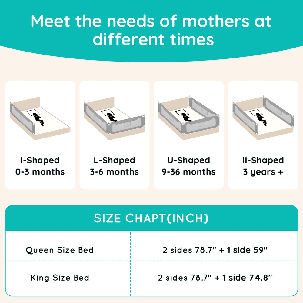 FAVIRZCE bed rail offers one-hand operation for quick checks