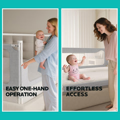 FAVIRZCE dual-lock safety prevents accidental lowering by curious toddlers