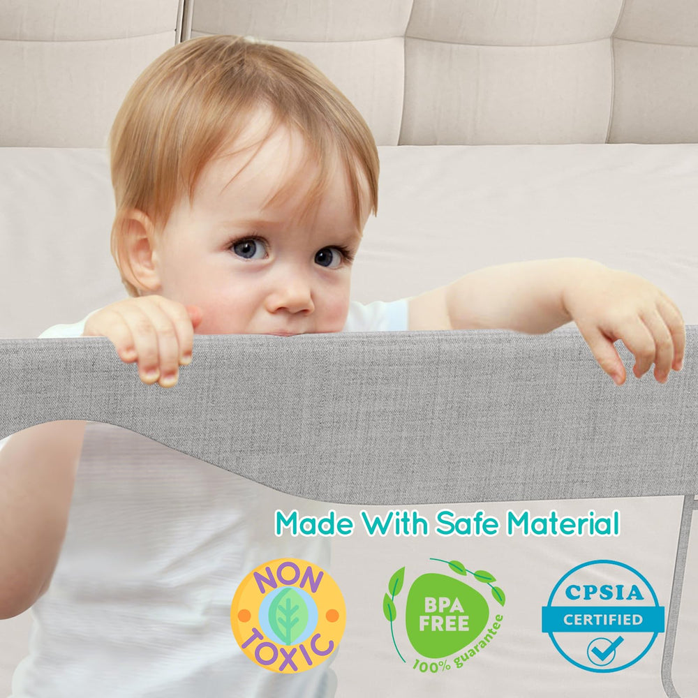 FAVIRZCE bed rail with headboard provides secure height for taller mattresses