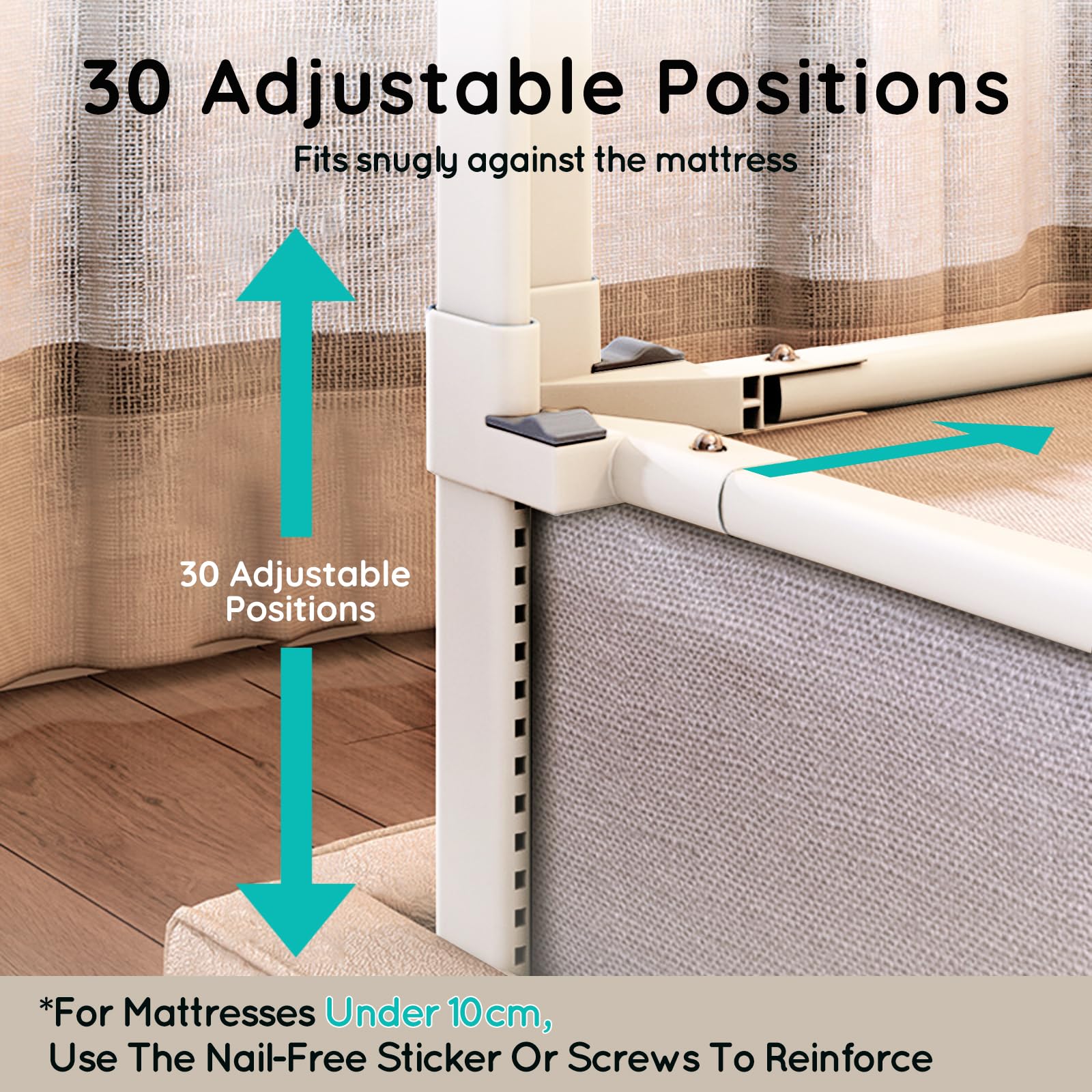 FAVIRZCE heavy-duty steel frame delivers sturdy, wobble-free support