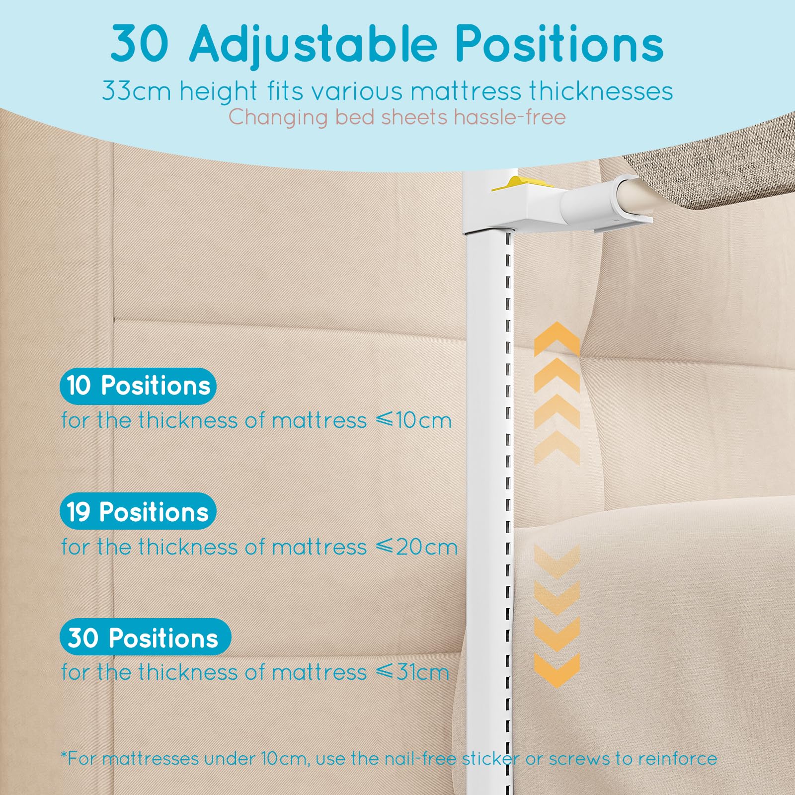 FAVIRZCE one-hand operation in action enables quick nightly adjustments.