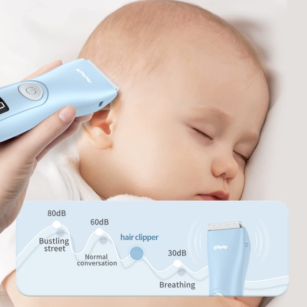 Favrison baby hair clippers ceramic blade with safe rounded teeth.