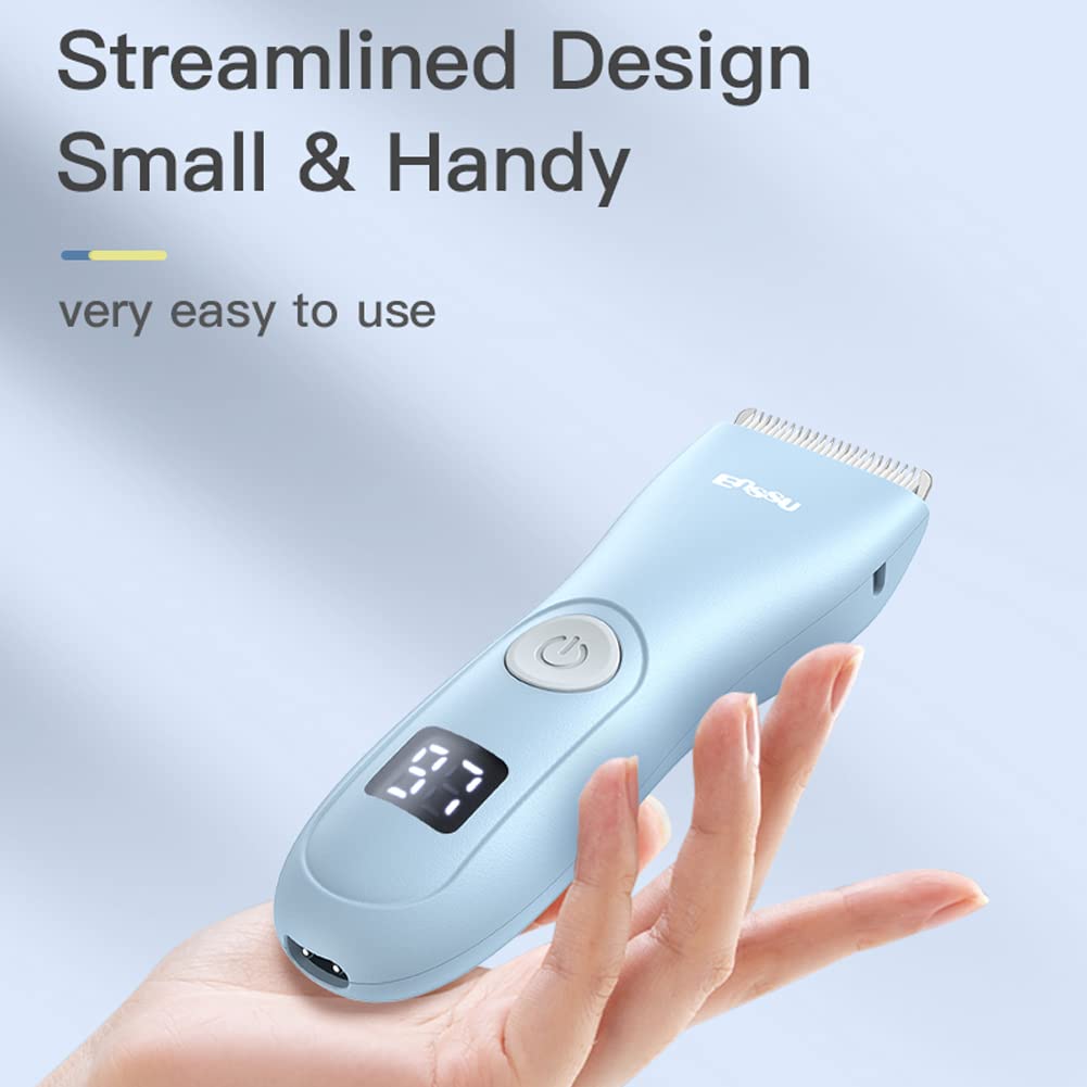 Favrison baby hair clippers compact handle for easy grip.