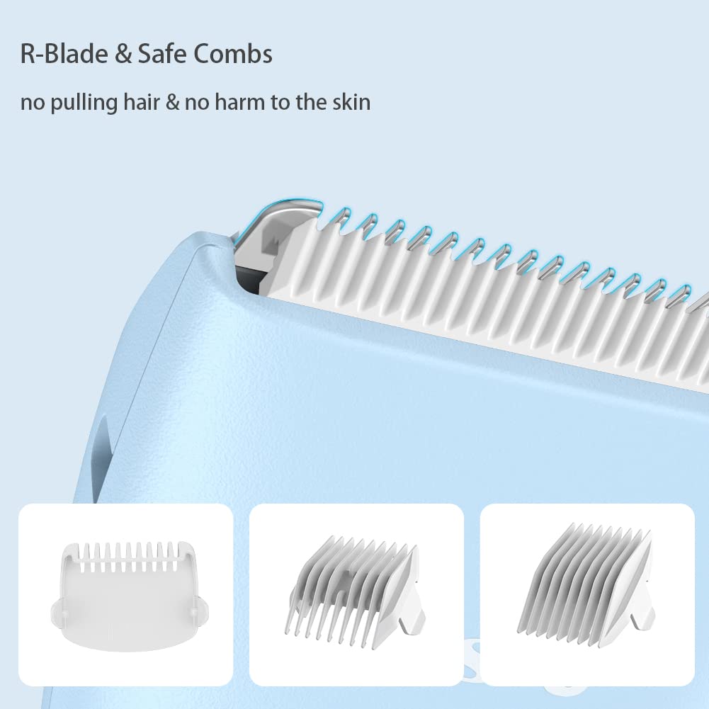 Favrison baby hair clippers LCD display shows battery level.