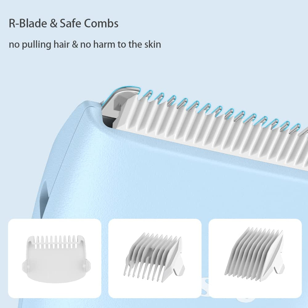 Favrison baby hair clippers LCD display shows battery level.