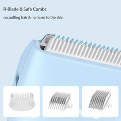 Favrison baby hair clippers LCD display shows battery level.