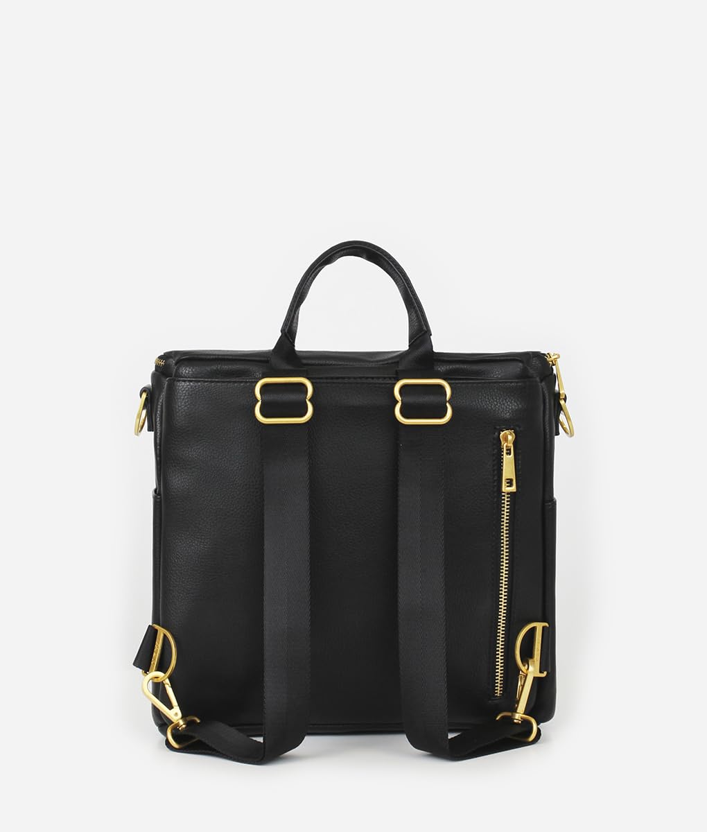FAWN DESIGN Mini Diaper Bag exterior pockets keep essentials at reach during outings.