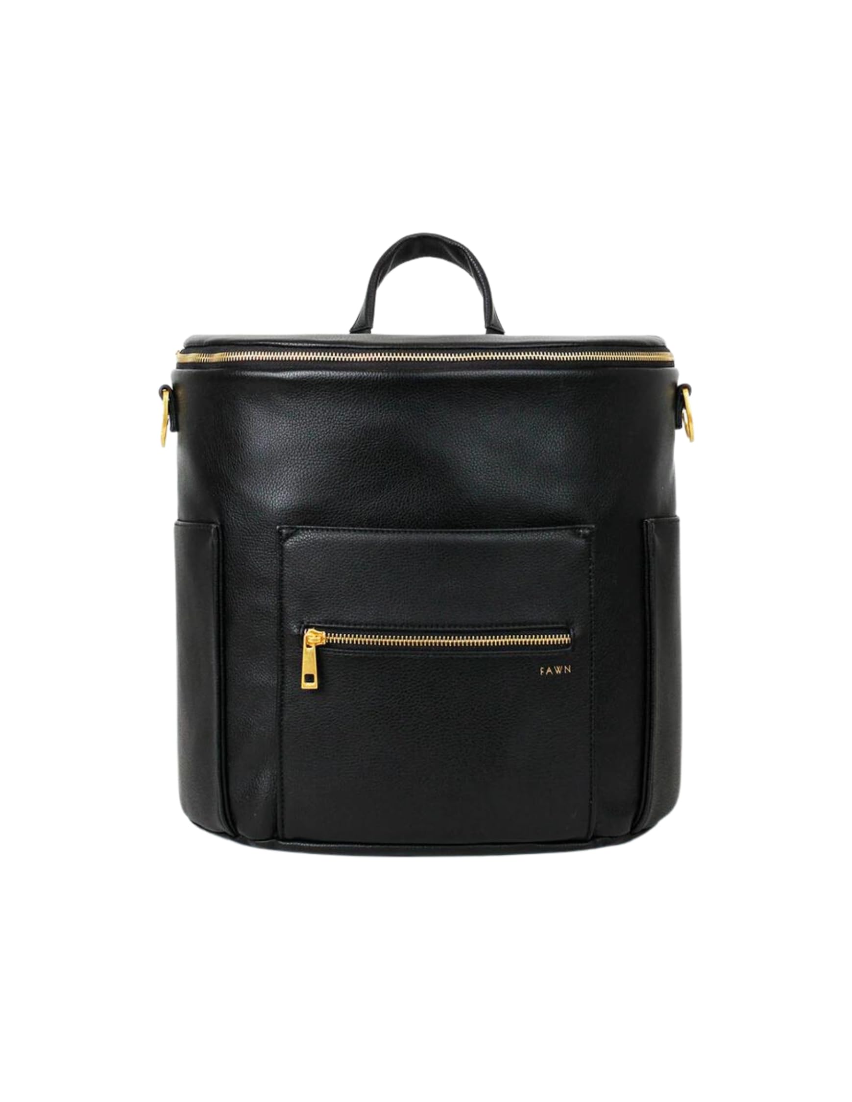 FAWN DESIGN Mini Diaper Bag front view highlights compact travel-ready style for easy errands.