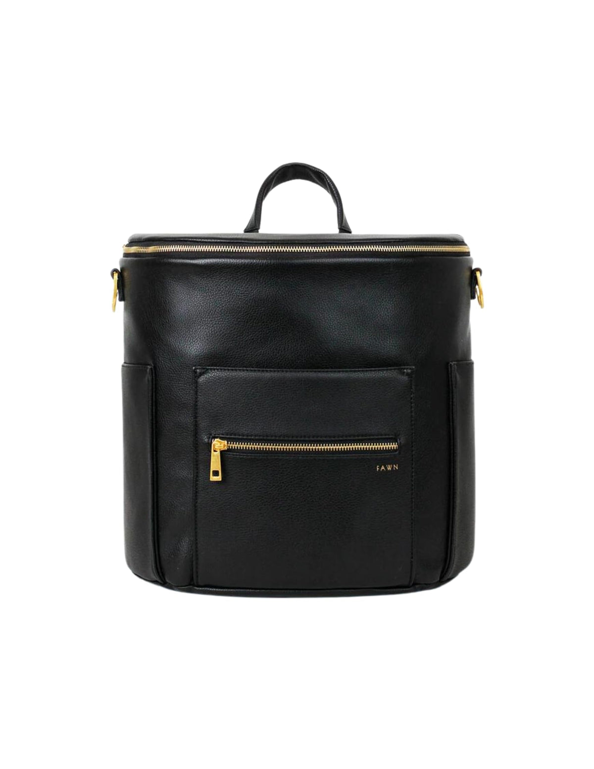 FAWN DESIGN Mini Diaper Bag front view highlights compact travel-ready style for easy errands.