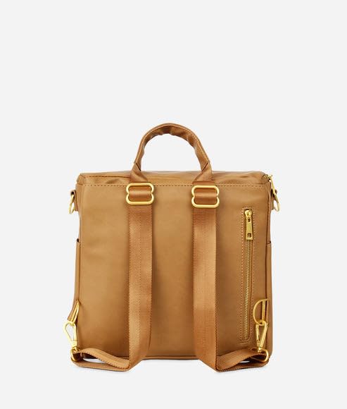 FAWN DESIGN Mini Diaper Bag zipper closeup highlights durable hardware