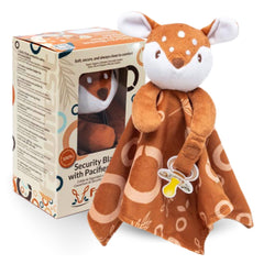 FAWNEST Baby Lovey close-up of plush blanket feel for newborn comfort and security