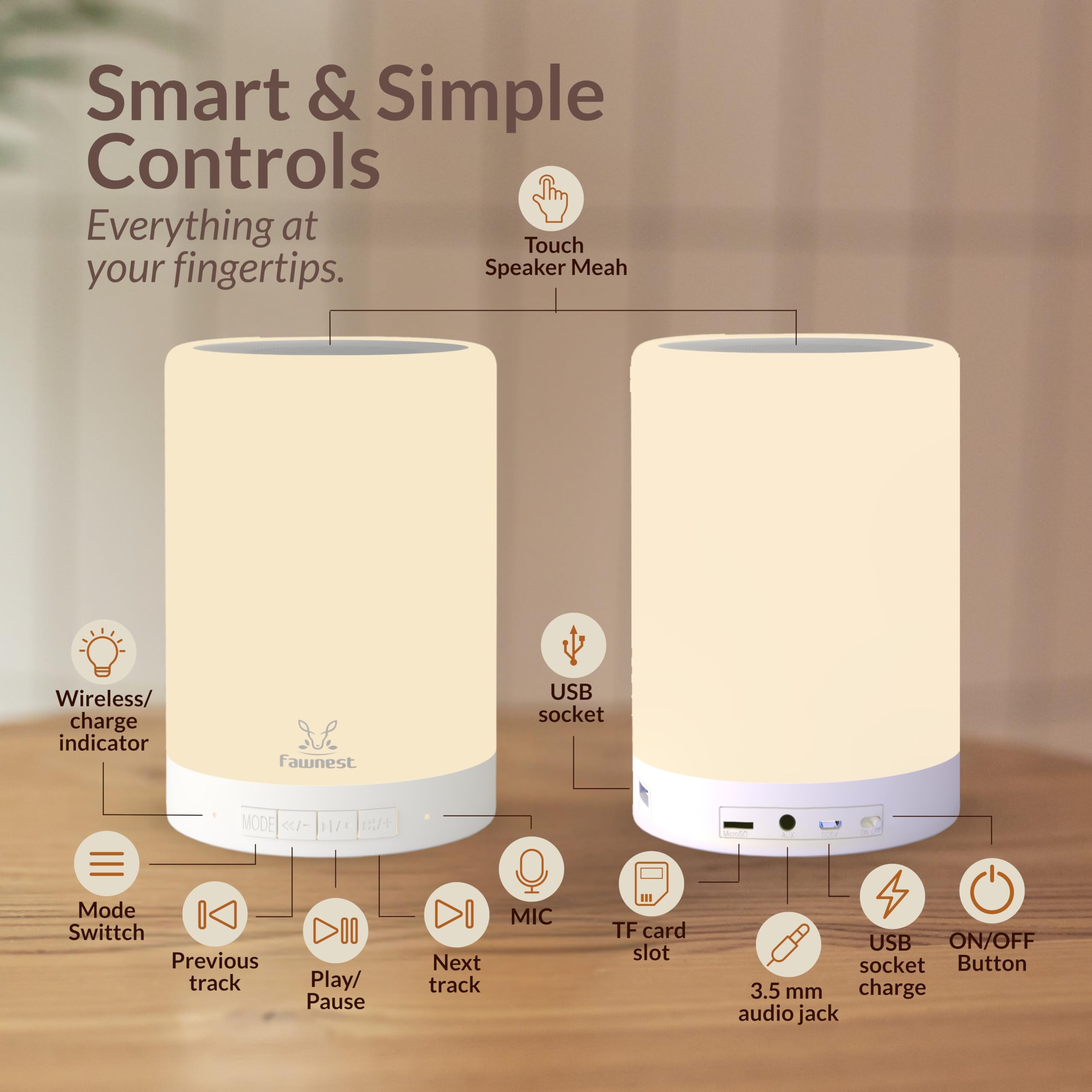 FAWNEST travel-friendly night light supports busy families on the go.