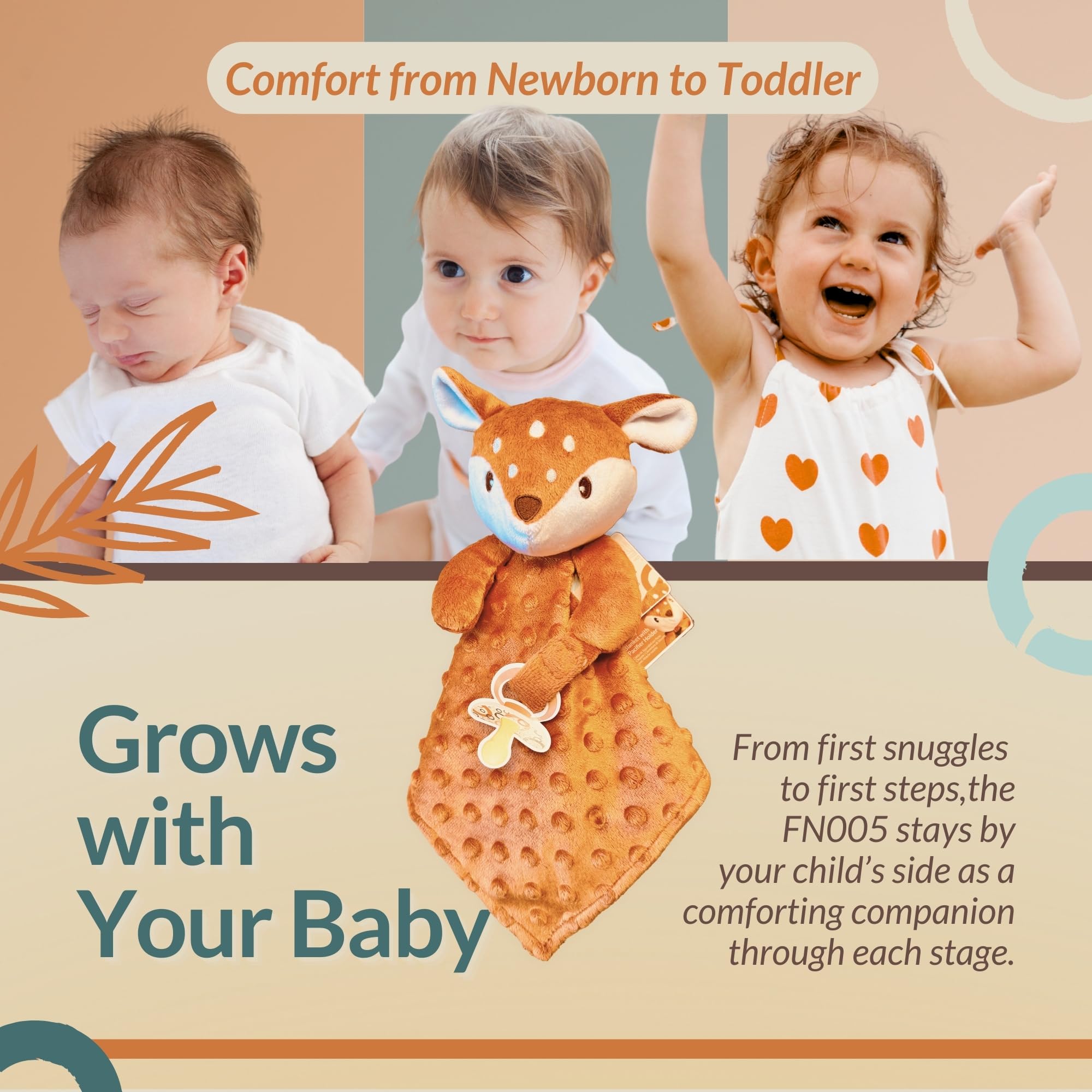 FAWNEST lightweight portable blanket supports on-the-go comfort for newborns