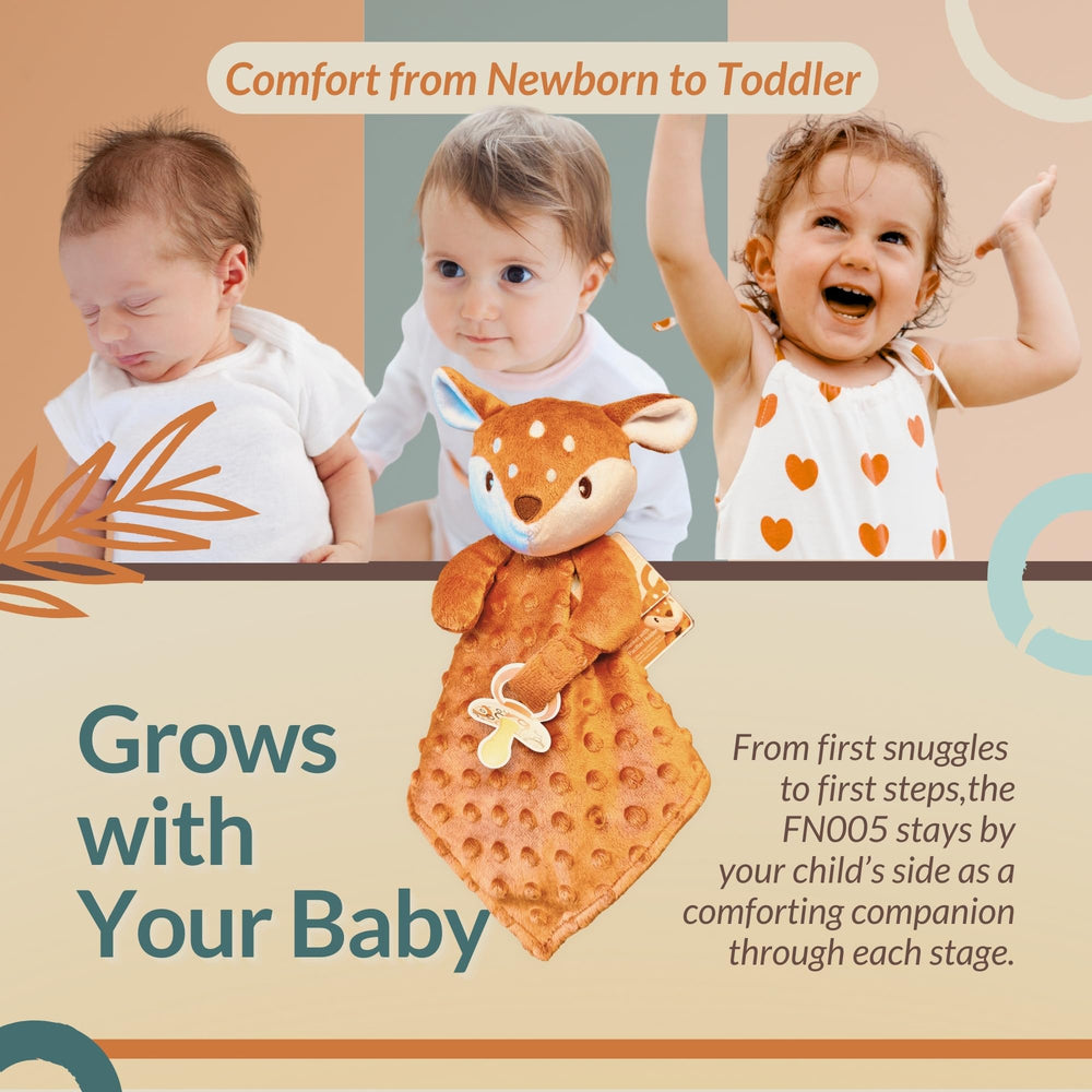 FAWNEST lightweight portable blanket supports on-the-go comfort for newborns