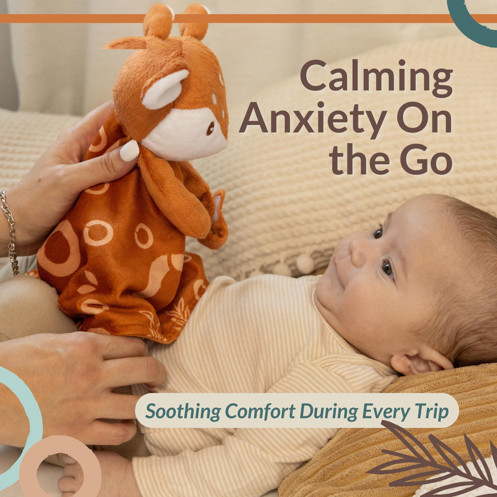 FAWNEST patterned lovey in nursery setting enhances cozy sleep routine