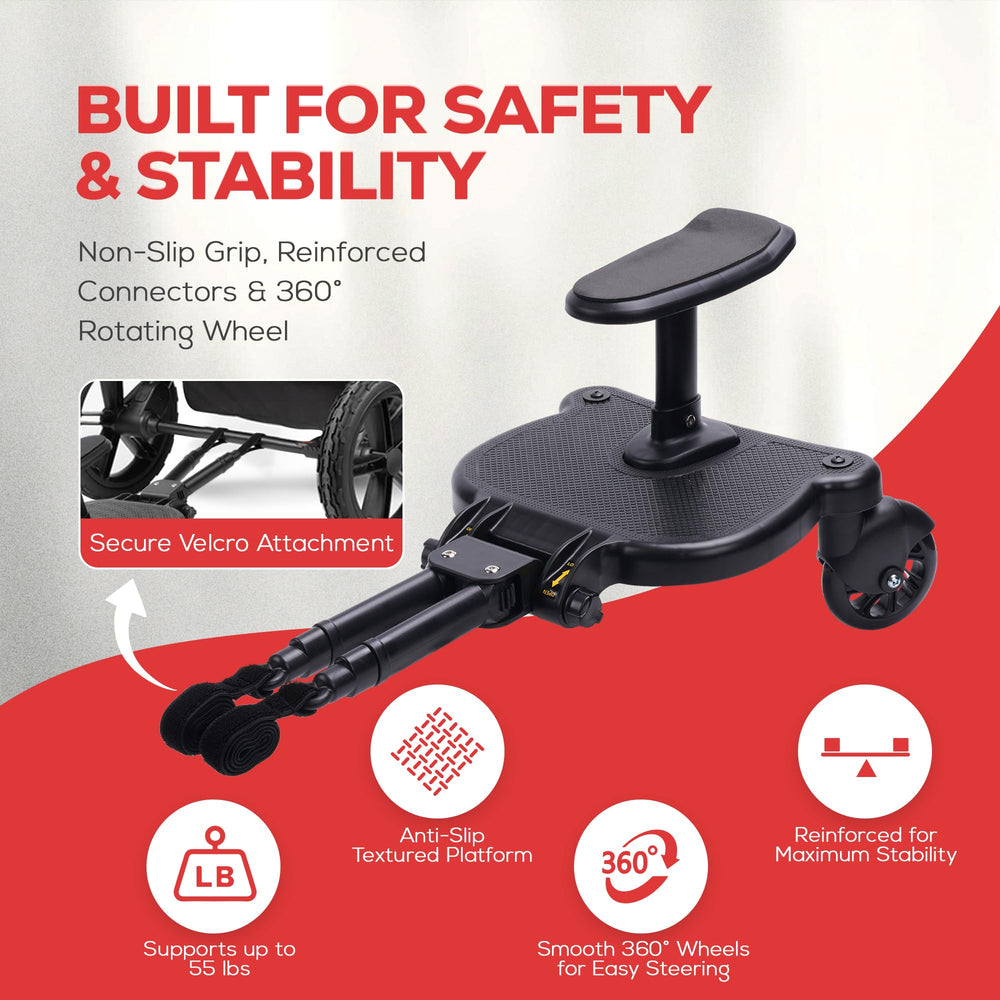 FAYLUMIX adjustable fit design aligns with most stroller frames for secure use.