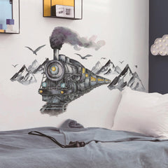 FAYYGYH Ink Train application process on a clean wall with smooth surface.