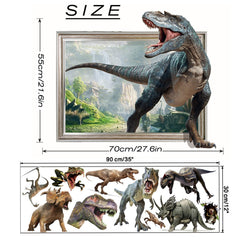 FAYYGYH large dinosaur wall decal 70x60 cm on a clean wall for a focal point