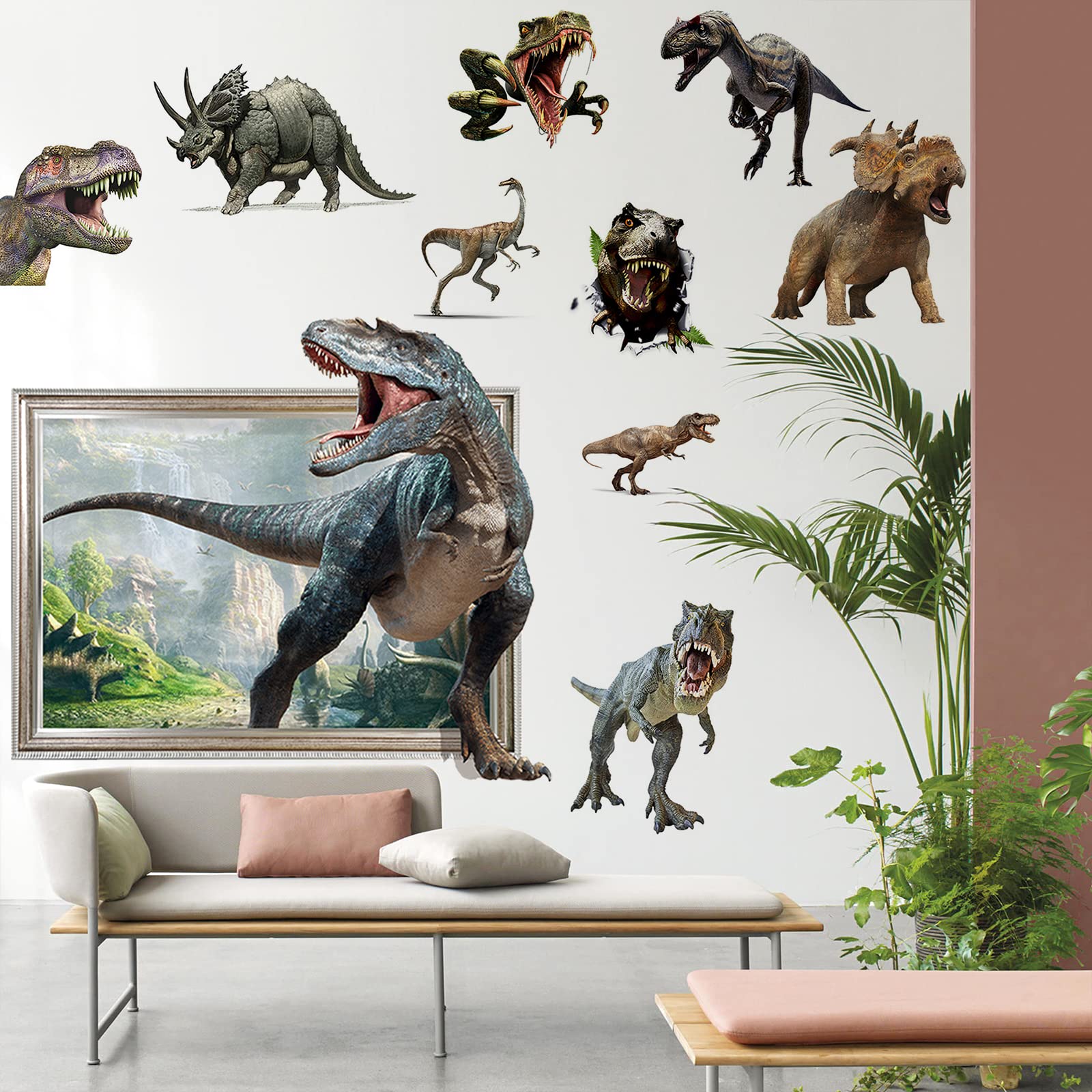 FAYYGYH nursery dinosaur wall stickers create a gentle space