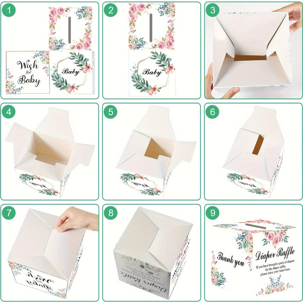 FCDECOR Diaper Raffle Box easy-assembly demonstrates quick setup and smooth operation