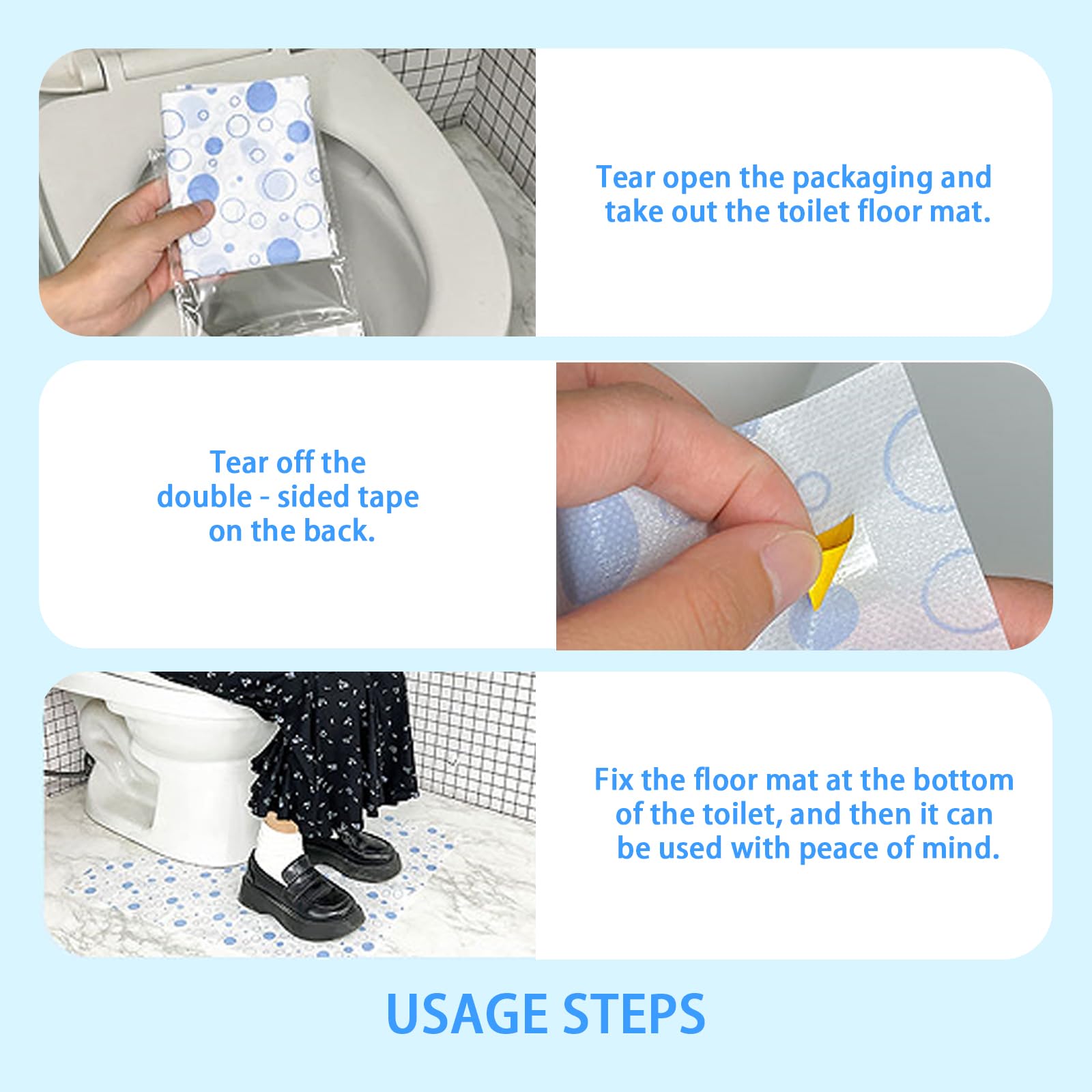 FCQWMTSD disposable toilet mat 60-pack ideal for training and spills.