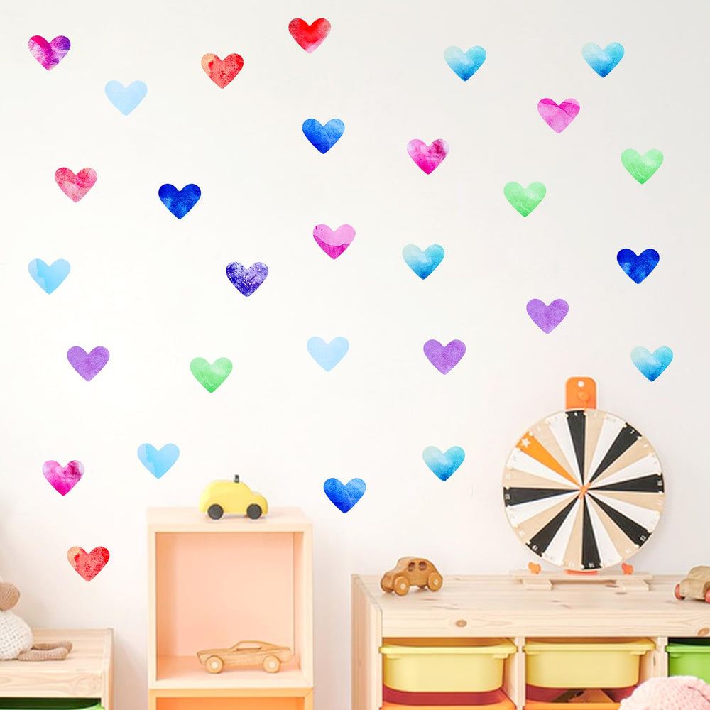 FdcZeyxior 5-sheets heart wall stickers brighten bedrooms with pastel colors and easy removal.