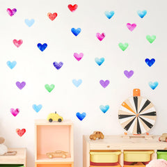 FdcZeyxior 5-sheets heart wall stickers brighten bedrooms with pastel colors and easy removal.