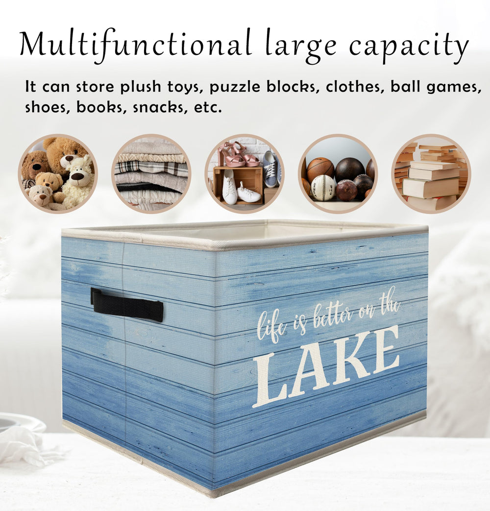 FDHSPAAM Lake House Storage Bins size reference with compact footprint.