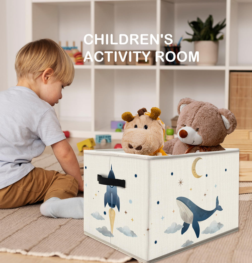 FDHSPAAM nursery organizer fits toys, books, and clothes with space-saving design.