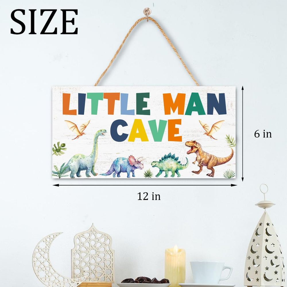 FDLLUS dinosaur-themed sign suited for kids' rooms and nurseries.