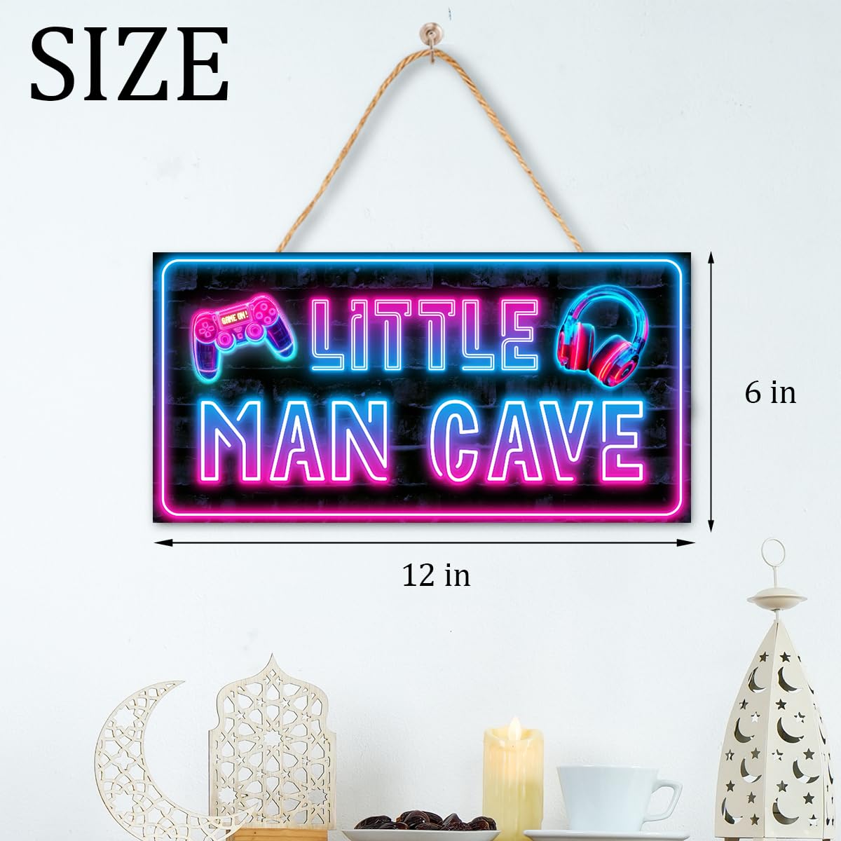 FDLLUS Wood Sign with Rope-Hanging is ready to install in minutes.